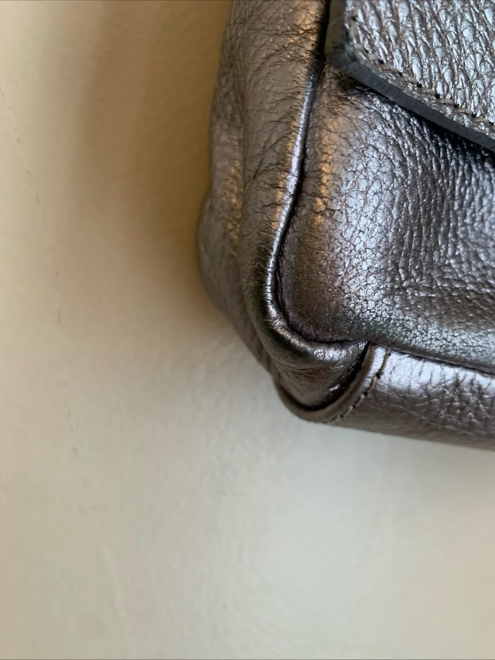 Divina Firenze Bag Purse shoulder/Crossbody Leather Silver Evening made in Italy - Picture 5 of 14